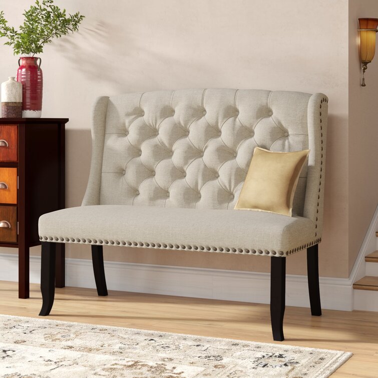 Tufted discount kitchen bench